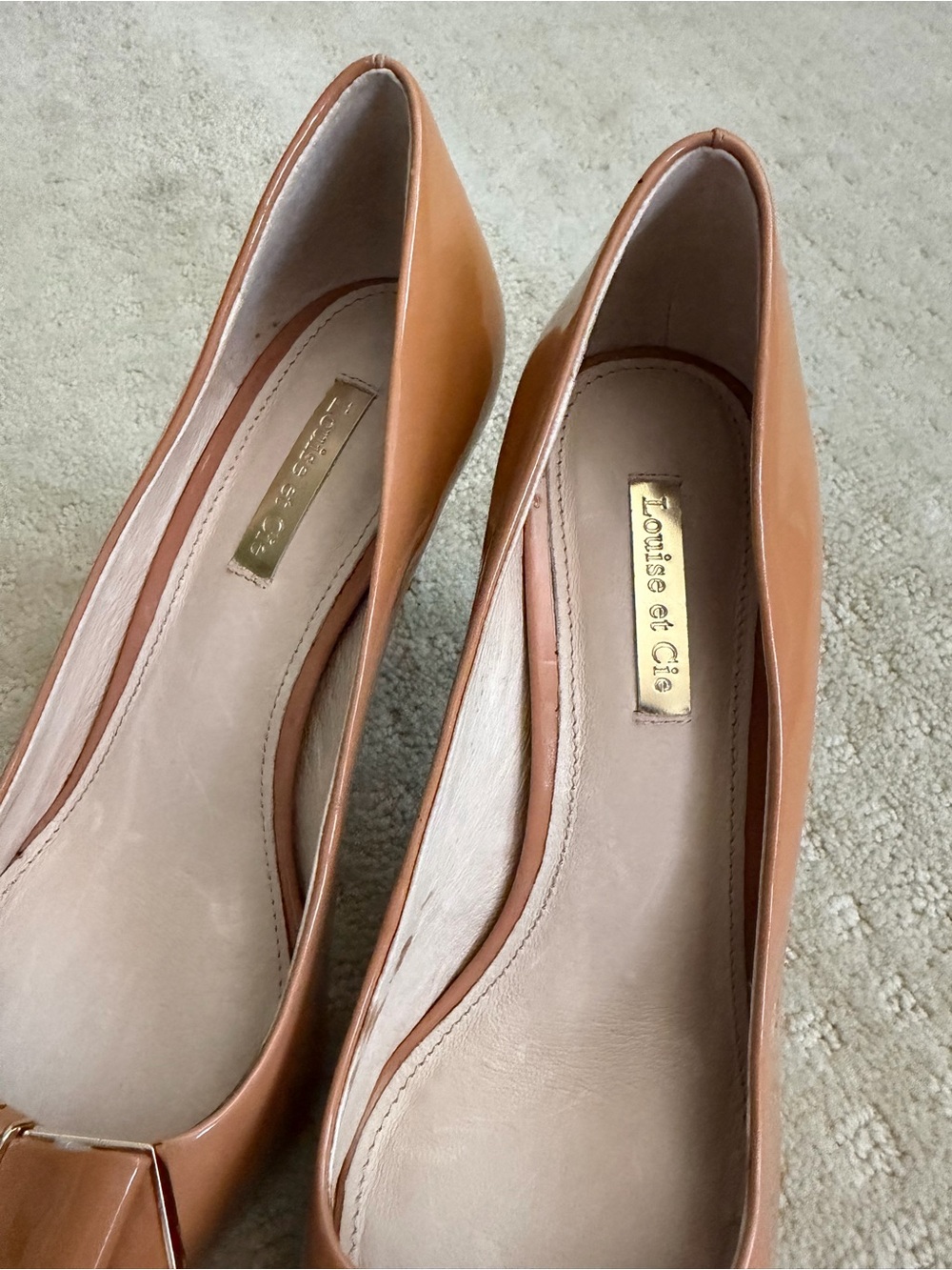 Women's Dusty Rose / Pink Patent Pointed-Toe Bow Heels - Picture 7 of 8